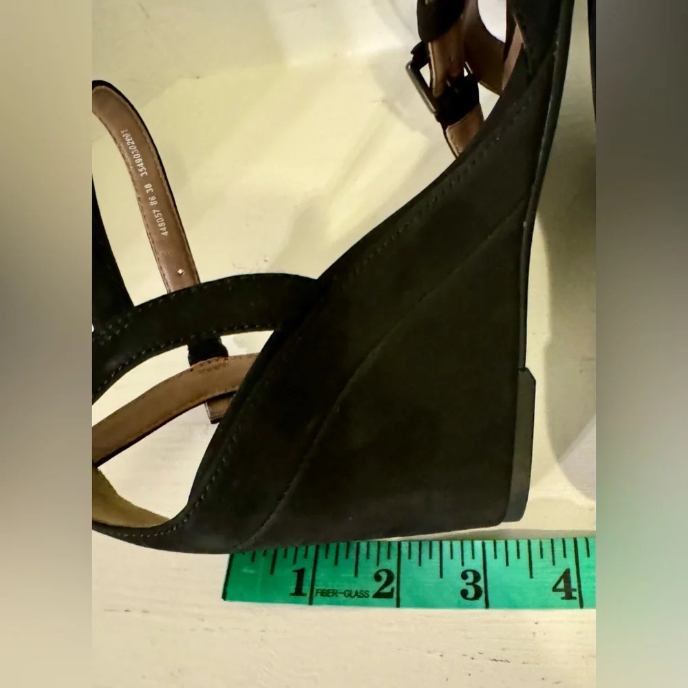 ECCO. Women's black suede sandals. Size-38 Soft, lightweight materials, elegant